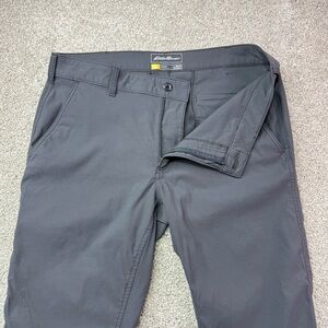 Eddie Bauer Travex Men's Pants 36x30 Gray Nylon Blend Tech Travel Chino